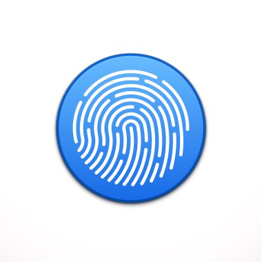 Kimliği app simgesi. Parmak izi vektör çizim