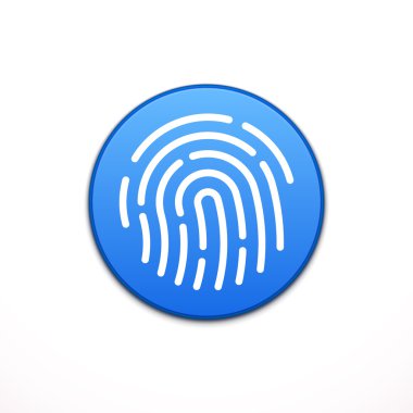Kimliği app simgesi. Parmak izi vektör çizim