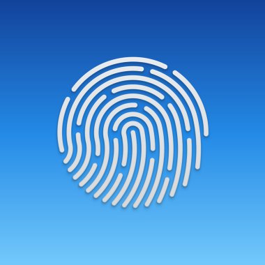 Kimliği app simgesi. Parmak izi vektör çizim