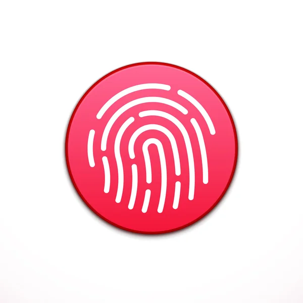 Id アプリのアイコン。指紋ベクトル図 — ストックベクタ