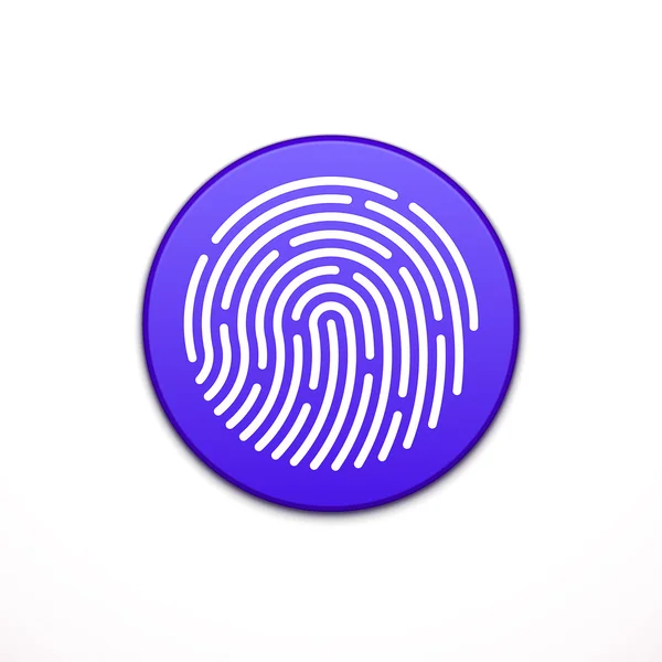 Icona dell'app ID. Illustrazione vettoriale impronte digitali — Vettoriale Stock