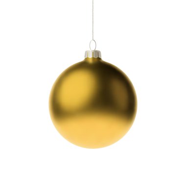 Sarı 3d Noel biblo. Vektör çizim