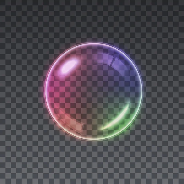 Fond transparent de bulle de savon multicolore. Illustration vectorielle — Image vectorielle