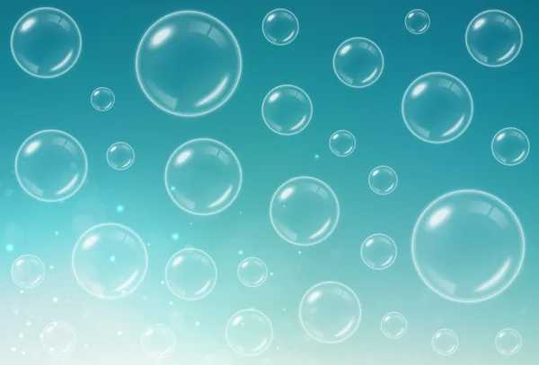 Фон мыльных пузырей. Векторная иллюстрация — стоковый вектор
