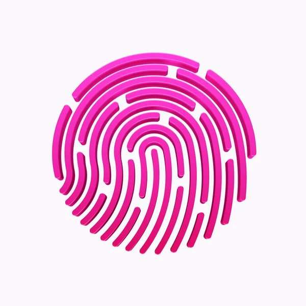 3D ID app icon. Fingerprint illustration — Stock Photo, Image