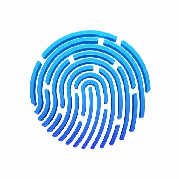 3D ID app icon. Fingerprint illustration — Stock Photo, Image