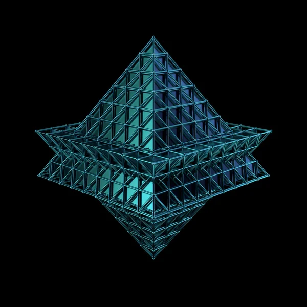 3D рендеринг геометрического платонического объекта. Изолированный футуристический объект — стоковое фото