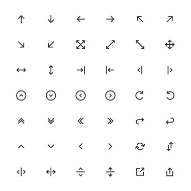 Ok Icon set hattı | Vektör