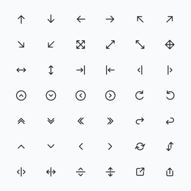 Ok Icon set hattı | Vektör