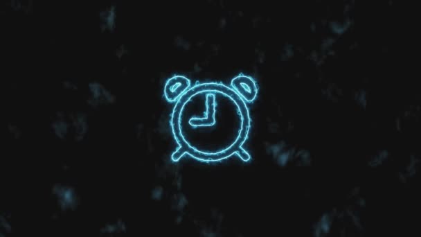 Detener movimiento. El icono de alarma azul aumenta gradualmente y cambia de color a verde. Video de 4K 60 fps — Vídeos de Stock
