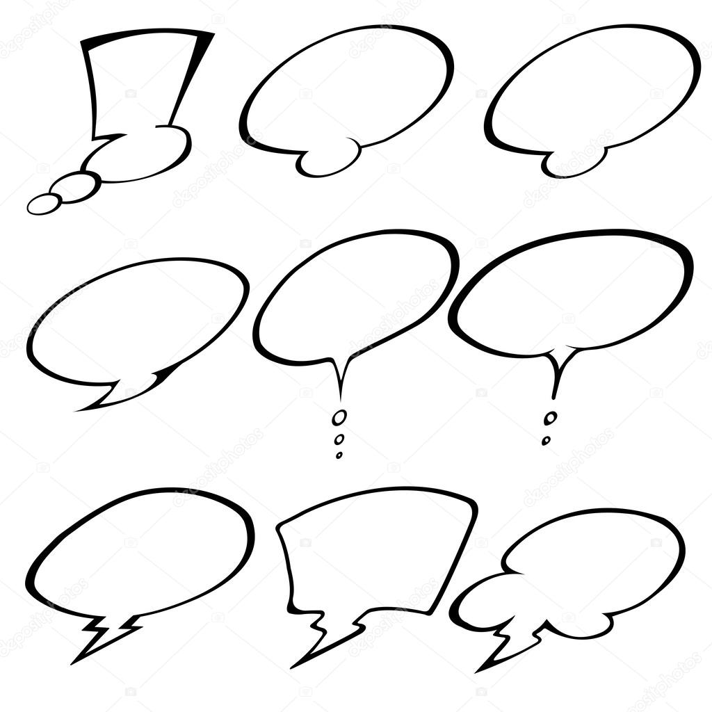 A Comic Speech Bubbles set illustration
