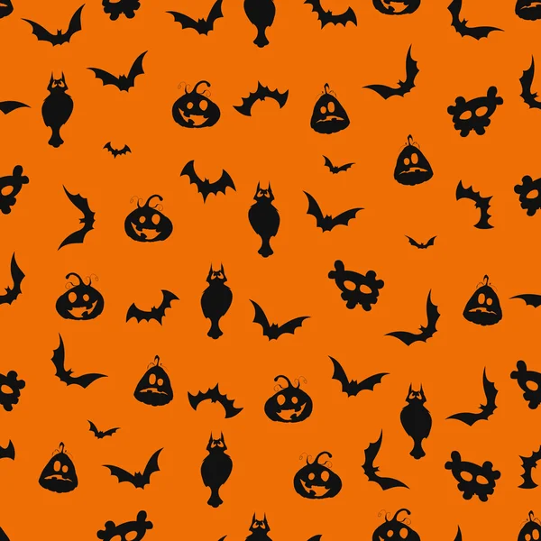 Bezešvé pozadí černé a oranžové Halloween — Stockový vektor