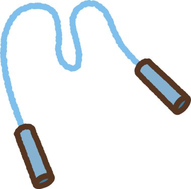 Hand-drawn single icon illustration: Jump rope