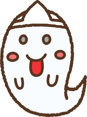 Hand-drawn icon: A ghost wearing a crown