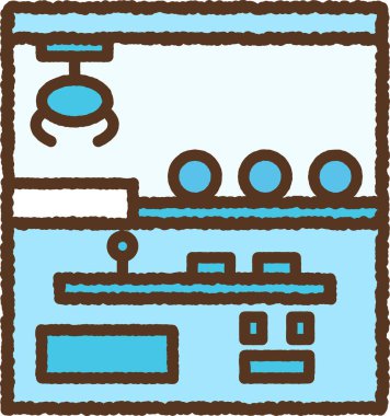 Hand-drawn single icon illustration UFO catcher