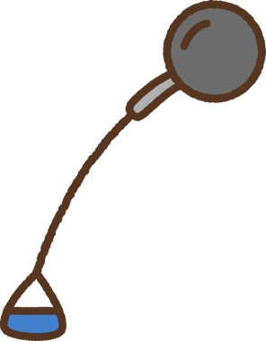 El çizimi tek resim: Çekiç fırlatma