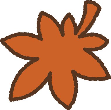 El çizimi tek resim sonbahar yaprakları