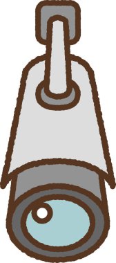 El çizimi basit ikon çizimi: güvenlik kamerası