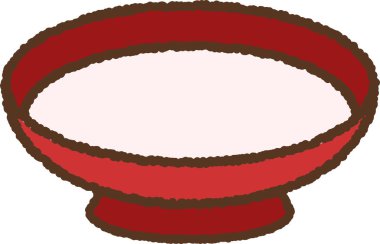 Sake fincanlarının basit el çizimi simgesi