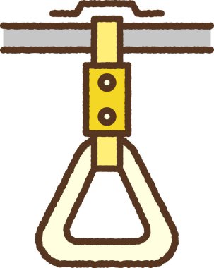 Bir tırabzanın basit el çizimi simgesi