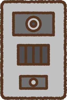 Basit el çizimi simgesi: Kapı zili