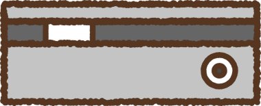 Basit elle çizilmiş simge illüstrasyonu: konut posta kutusu