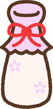 El çizimi basit ikon illüstrasyonu: Alkol