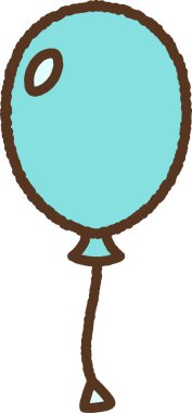 El çizimi basit simge çizimi: balon