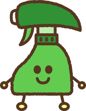 Karakter tarzı tek simge illüstrasyon spreyi