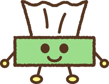 Karakter biçimi tek simge illüstrasyonu: doku kutusu