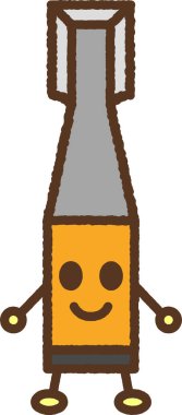 Karakter biçimi tek simge illüstrasyonu: keski