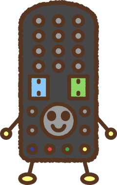 Karakter biçimi tek simge illüstrasyonu: Uzak denetim