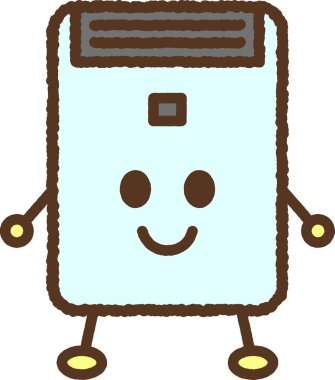 Karakter biçimi tek simge illüstrasyonu: Hava temizleyici