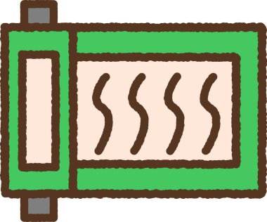 El çizimi tek simge illüstrasyon kaydırması