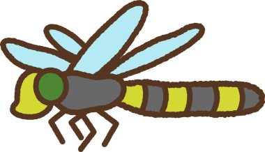 Elle çizilmiş tek bir simge resmi: Yusufçuk