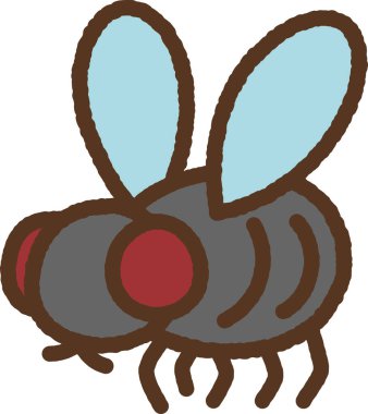 Elle çizilmiş hayvan simgesi çizimi: uç