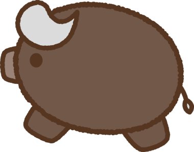 Elle çizilmiş hayvan ikonu çizimi: