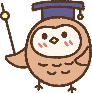 El yapımı hayvan ikonu çizimi: Baykuş