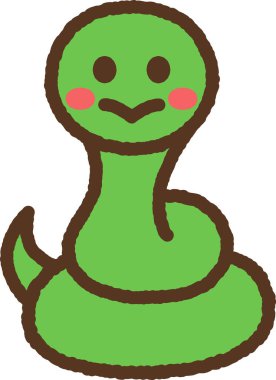 El yapımı yaratık simgesi çizimi: Yılan çizimi