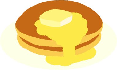 Elle çizilmiş yiyecek ikonu çizimi: Krep