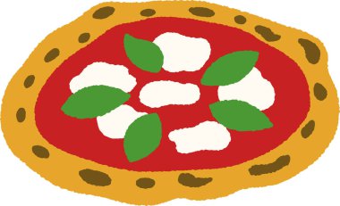 El yapımı yemek ikonu çizimi Margherita