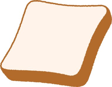 Elle çizilmiş yiyecek simgesi çizimi: Ekmek