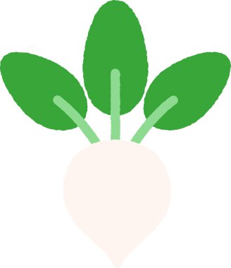 El çizimi tek resim Sebze Şalgam