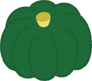 El çizimi tek resim Sebze Kabağı