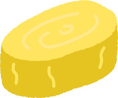 Sarılmış omletin basit el çizimi simgesi