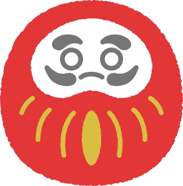 El çizimi tek resim: Daruma