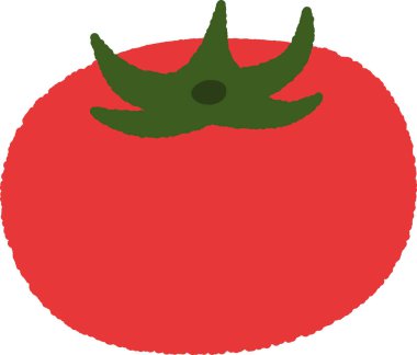 El çizimi tek resim Sebze Domates