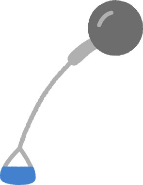 El çizimi tek resim: Çekiç fırlatma