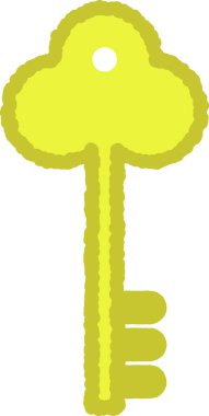 Basit elle çizilmiş simge illüstrasyonu: anahtar