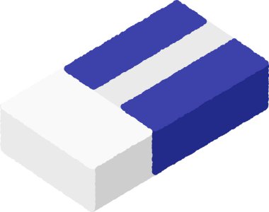 El çizimi tek simge illüstrasyonu: silgi